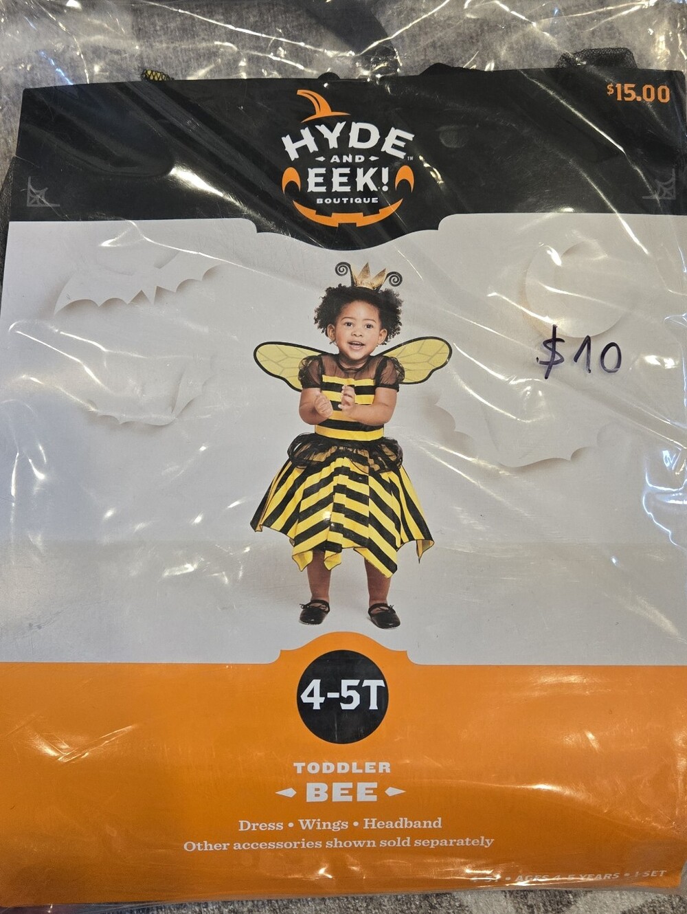 Hyde & EEK! Boutique Yellow and Black Bumblebee Kids Costume (4-5T)